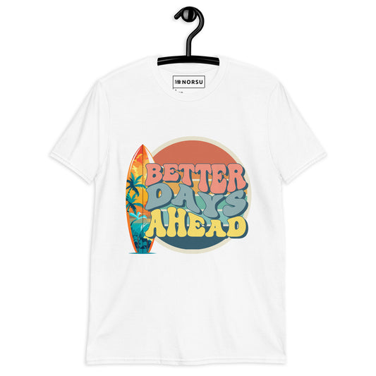 Λευκό Ανδρικό T-shirt - Better days ahead for surfers