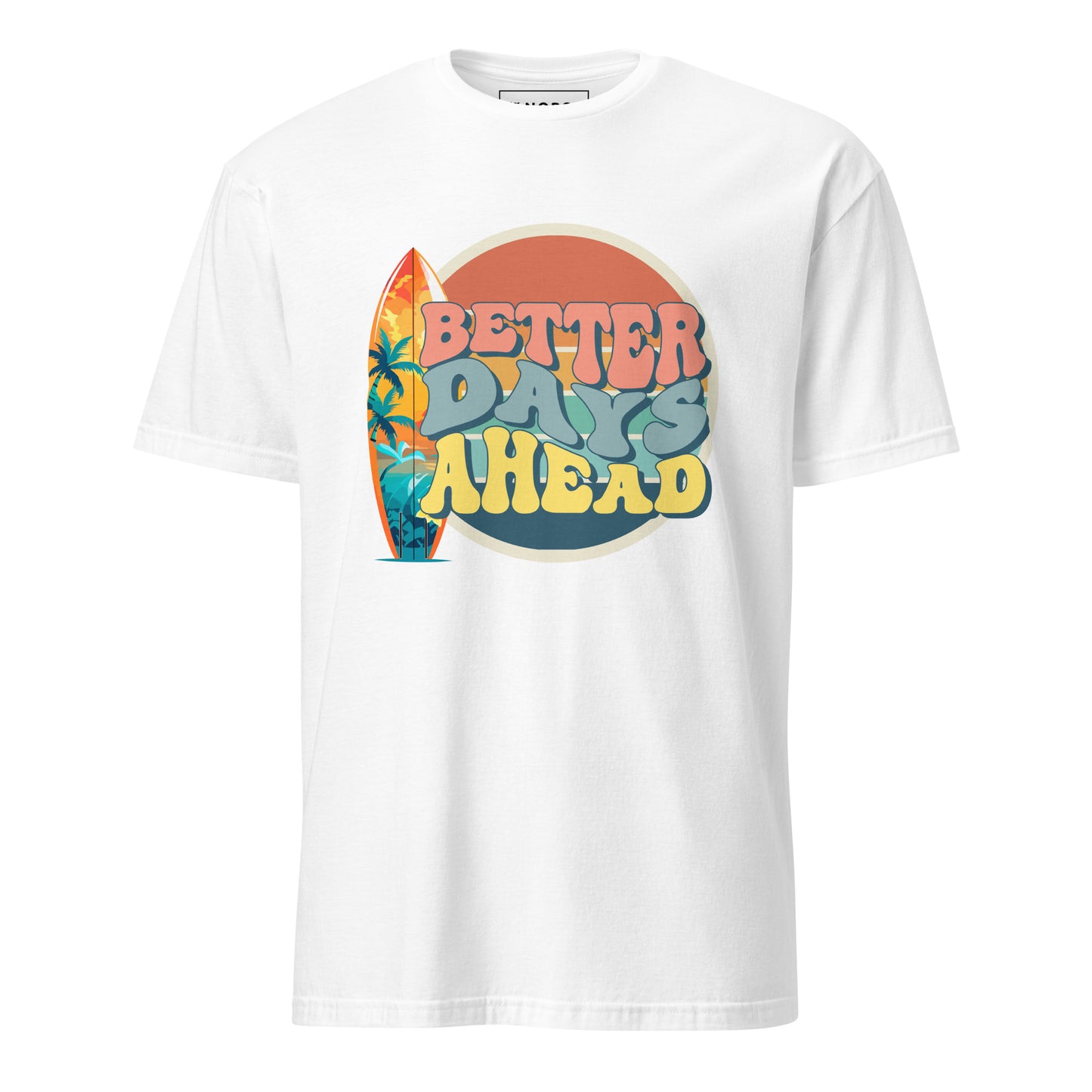 Λευκό Ανδρικό T-shirt - Better days ahead for surfers