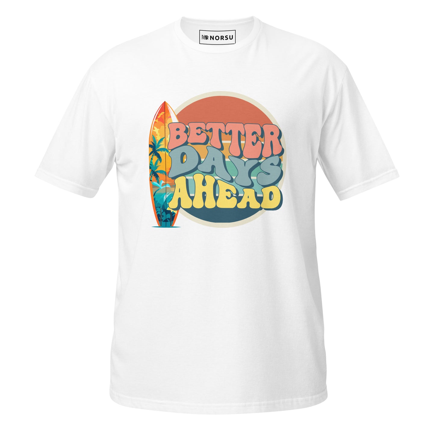 Λευκό Ανδρικό T-shirt - Better days ahead for surfers