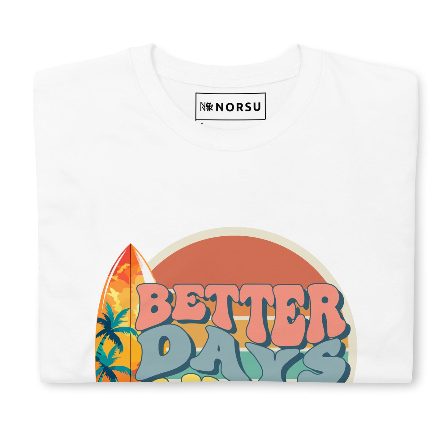 Λευκό Ανδρικό T-shirt - Better days ahead for surfers