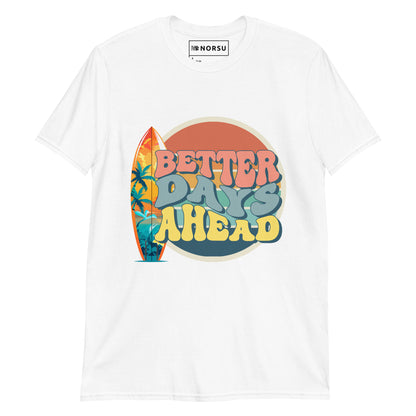 Λευκό Ανδρικό T-shirt - Better days ahead for surfers