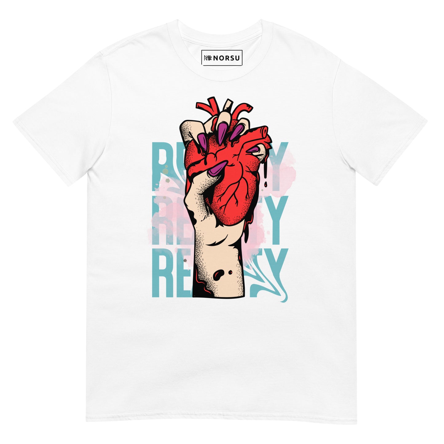 Λευκό Ανδρικό T-shirt - Reality Heart