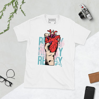 Λευκό Ανδρικό T-shirt - Reality Heart