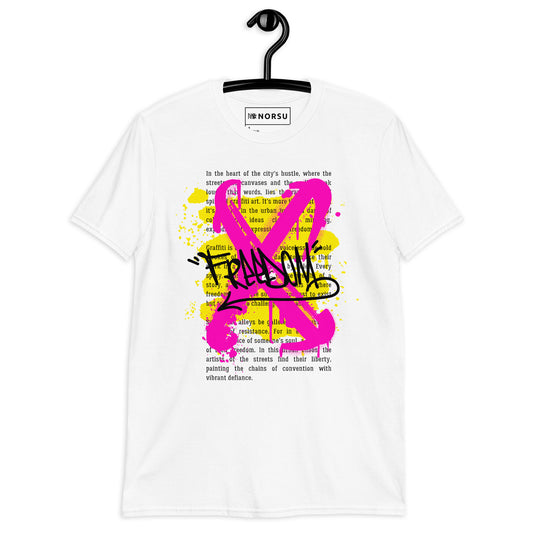 Λευκό Ανδρικό T-shirt - Graffiti Freedom