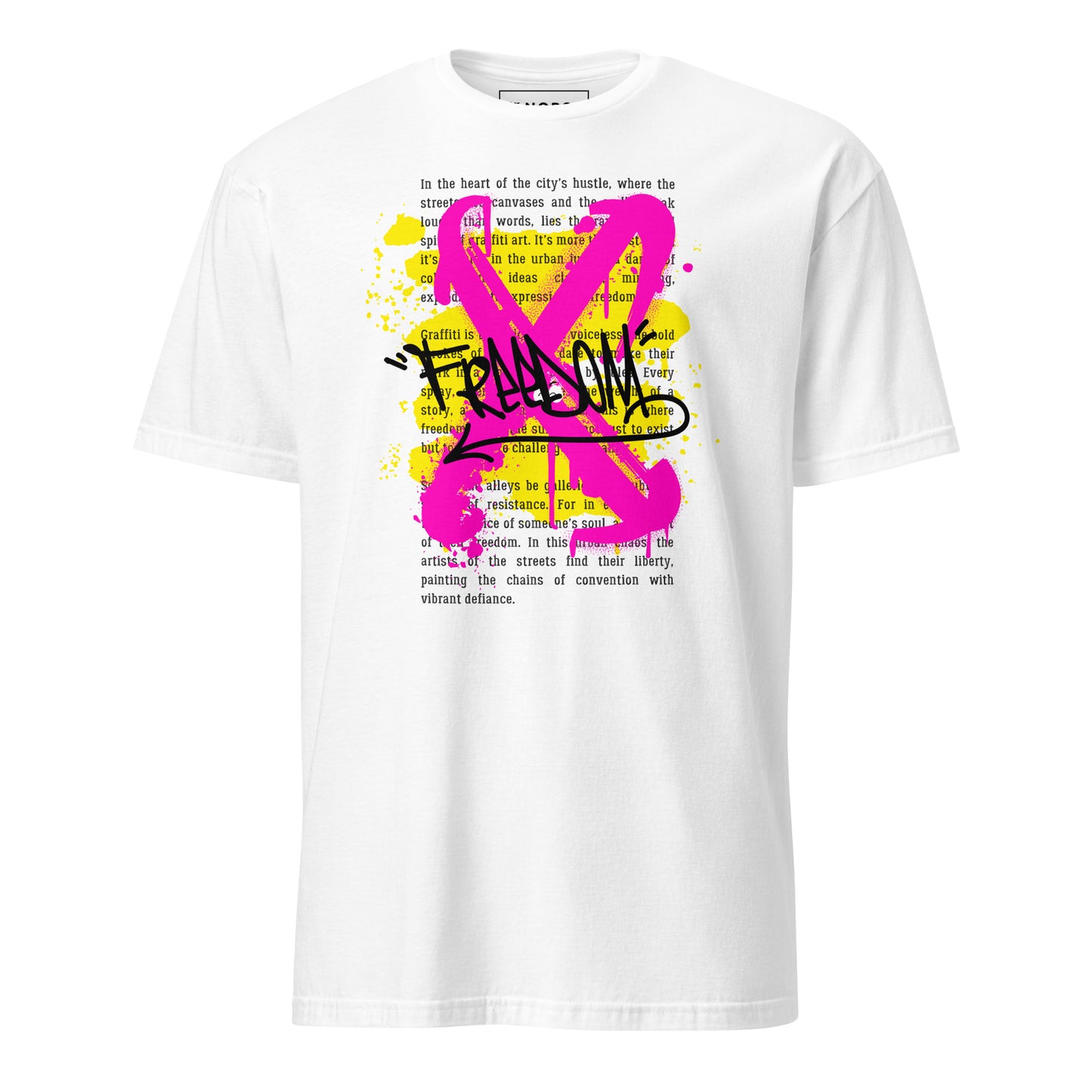 Λευκό Ανδρικό T-shirt - Graffiti Freedom