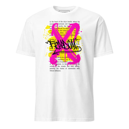 Λευκό Ανδρικό T-shirt - Graffiti Freedom