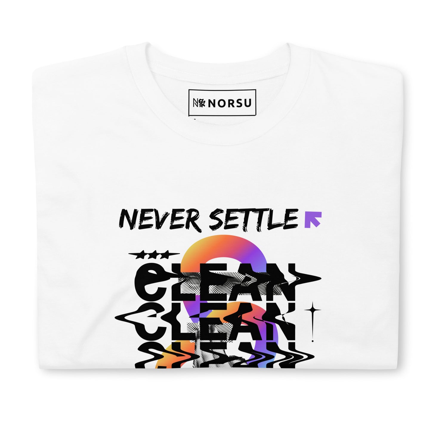 Λευκό Ανδρικό T-shirt - Never Settle, Never Give Up