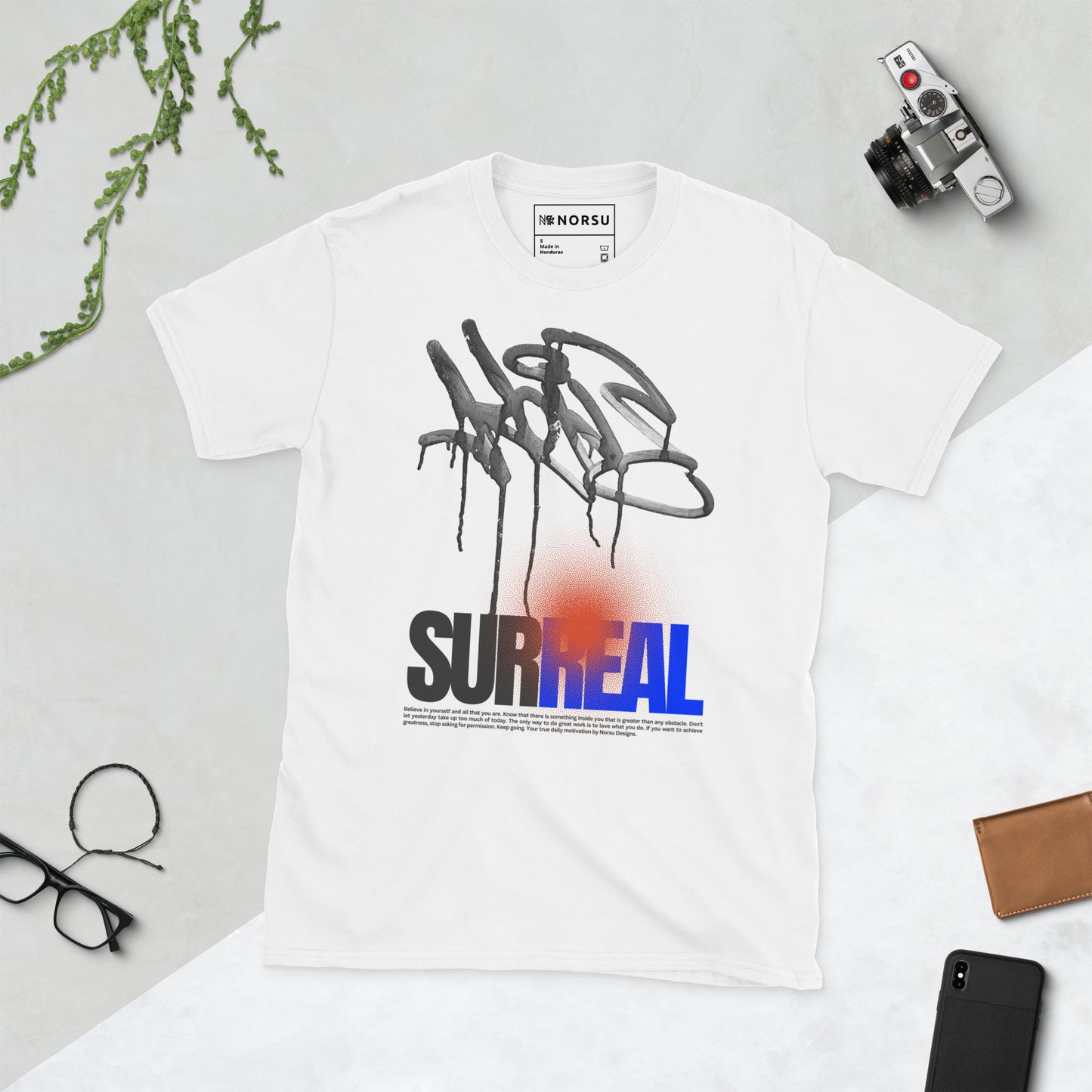 Λευκό Ανδρικό T-shirt - Surreal