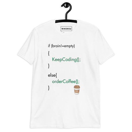 Λευκό Ανδρικό T-shirt - JavaScript Function Keep Coding