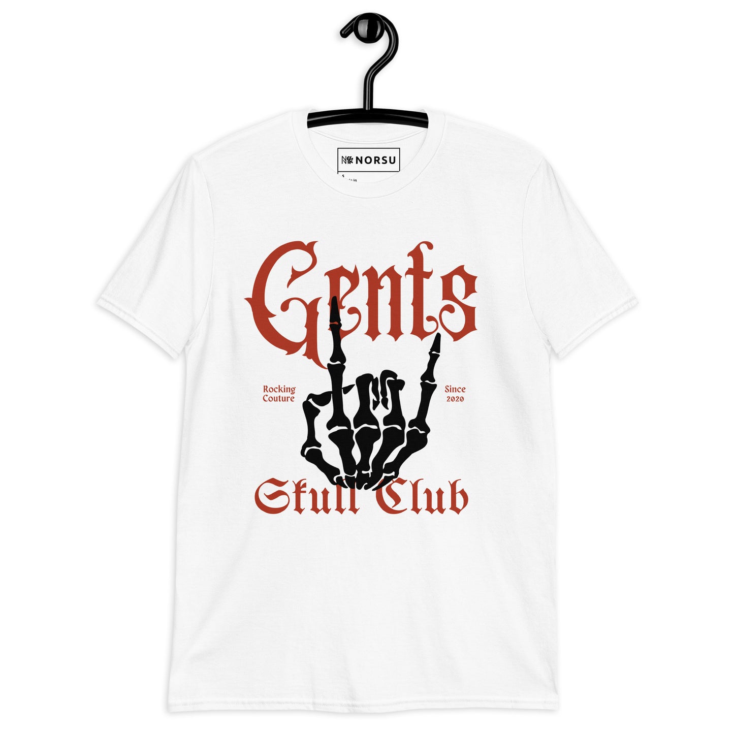 Λευκό Ανδρικό T-shirt - Gents Skull Club Κόκκινο