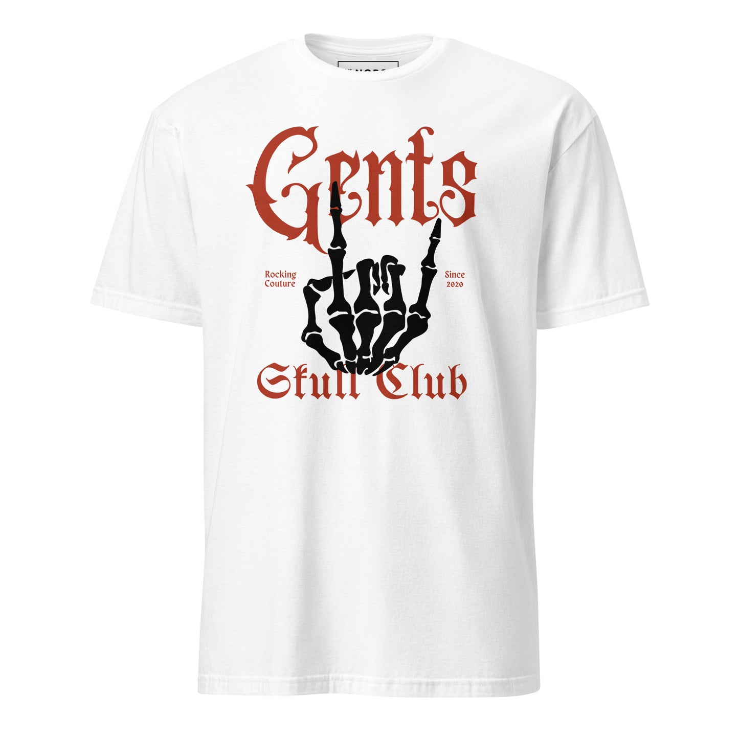 Λευκό Ανδρικό T-shirt - Gents Skull Club Κόκκινο