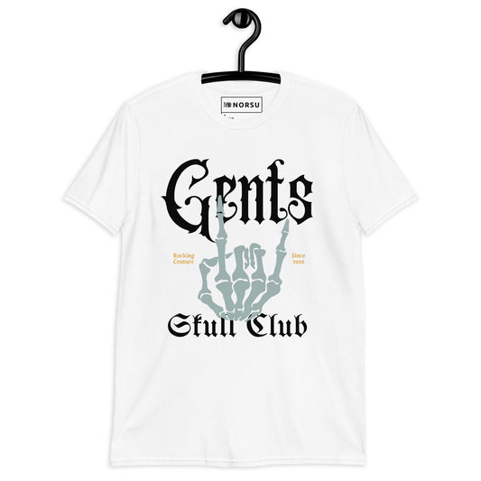 Λευκό Ανδρικό T-shirt - Gents Skull Club Μαύρο