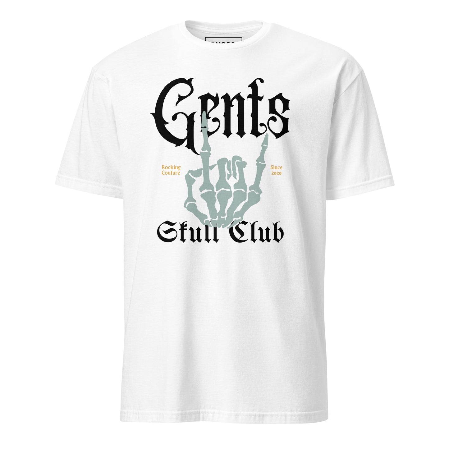 Λευκό Ανδρικό T-shirt - Gents Skull Club Μαύρο