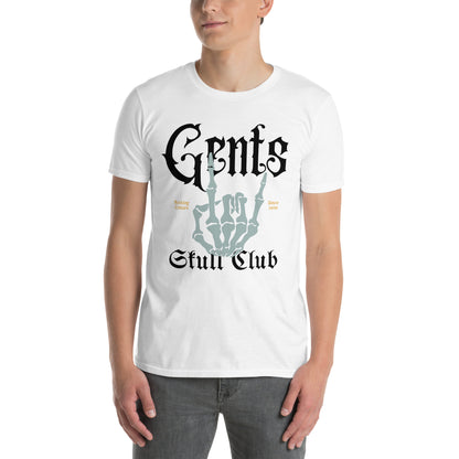 Λευκό Ανδρικό T-shirt - Gents Skull Club Μαύρο