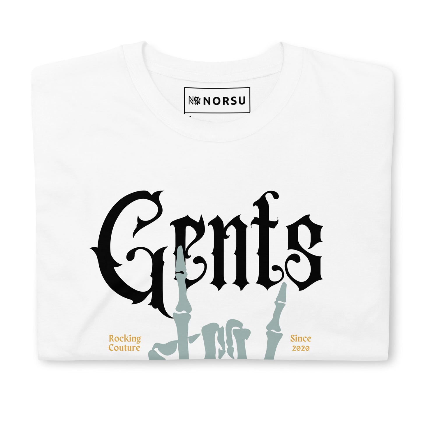 Λευκό Ανδρικό T-shirt - Gents Skull Club Μαύρο