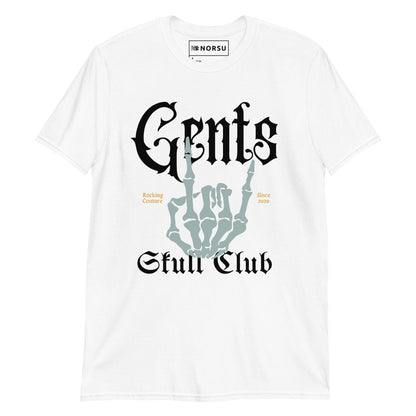 Λευκό Ανδρικό T-shirt - Gents Skull Club Μαύρο