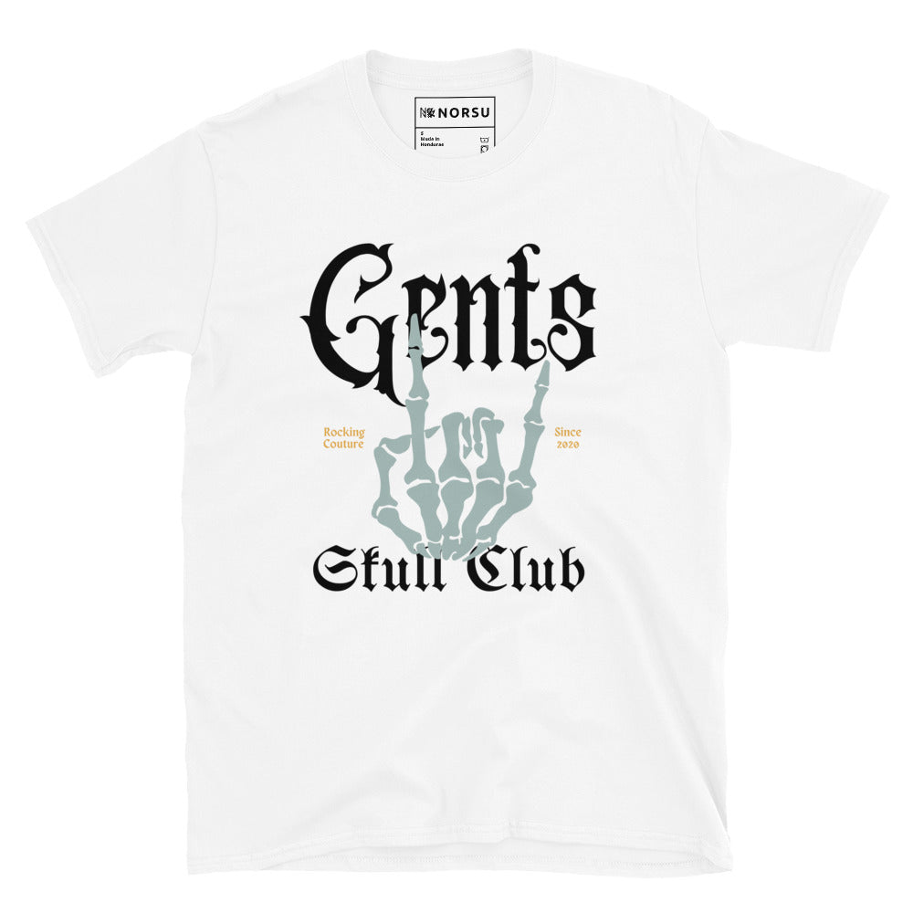 Λευκό Ανδρικό T-shirt - Gents Skull Club Μαύρο