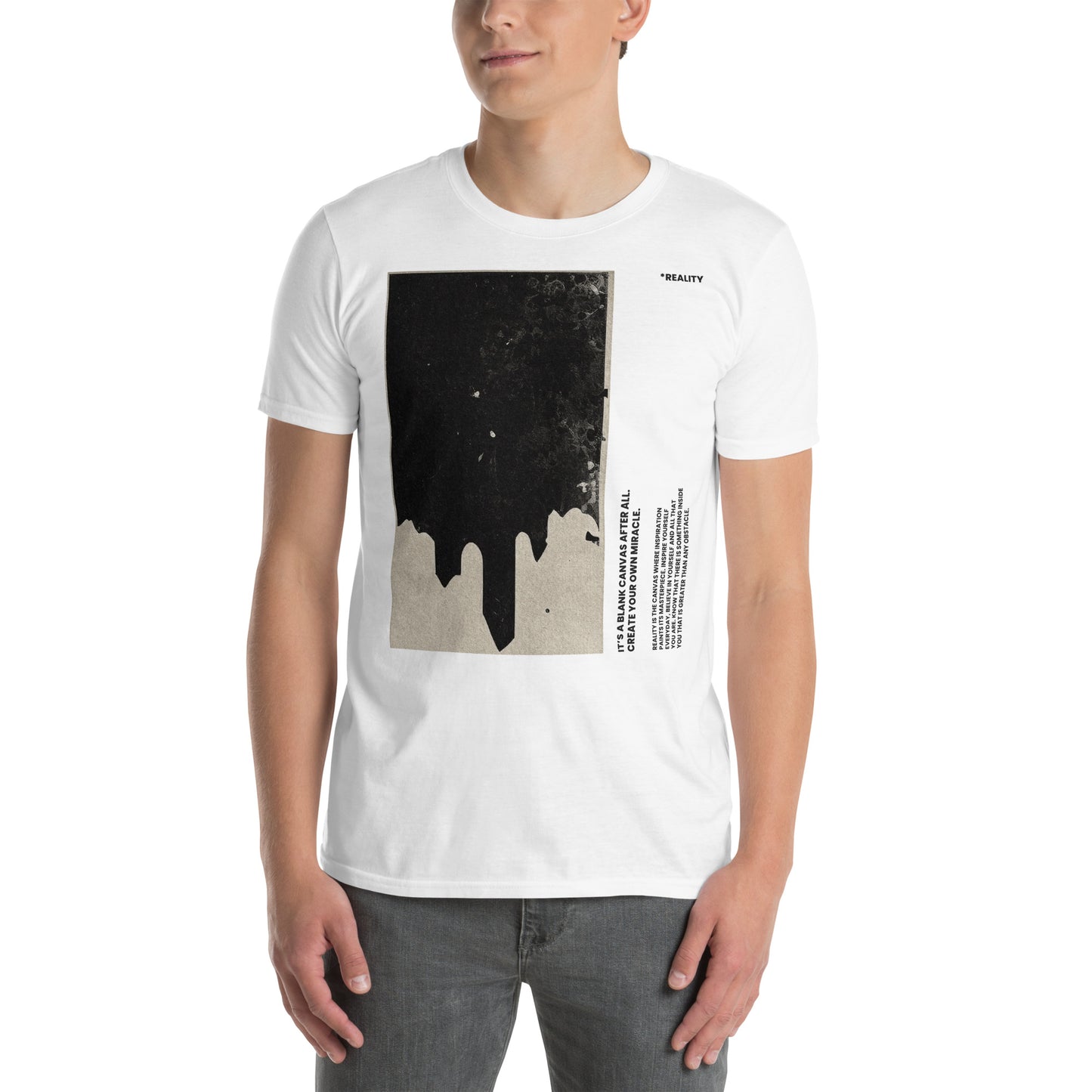 Λευκό Ανδρικό T-shirt - Reality Canvas