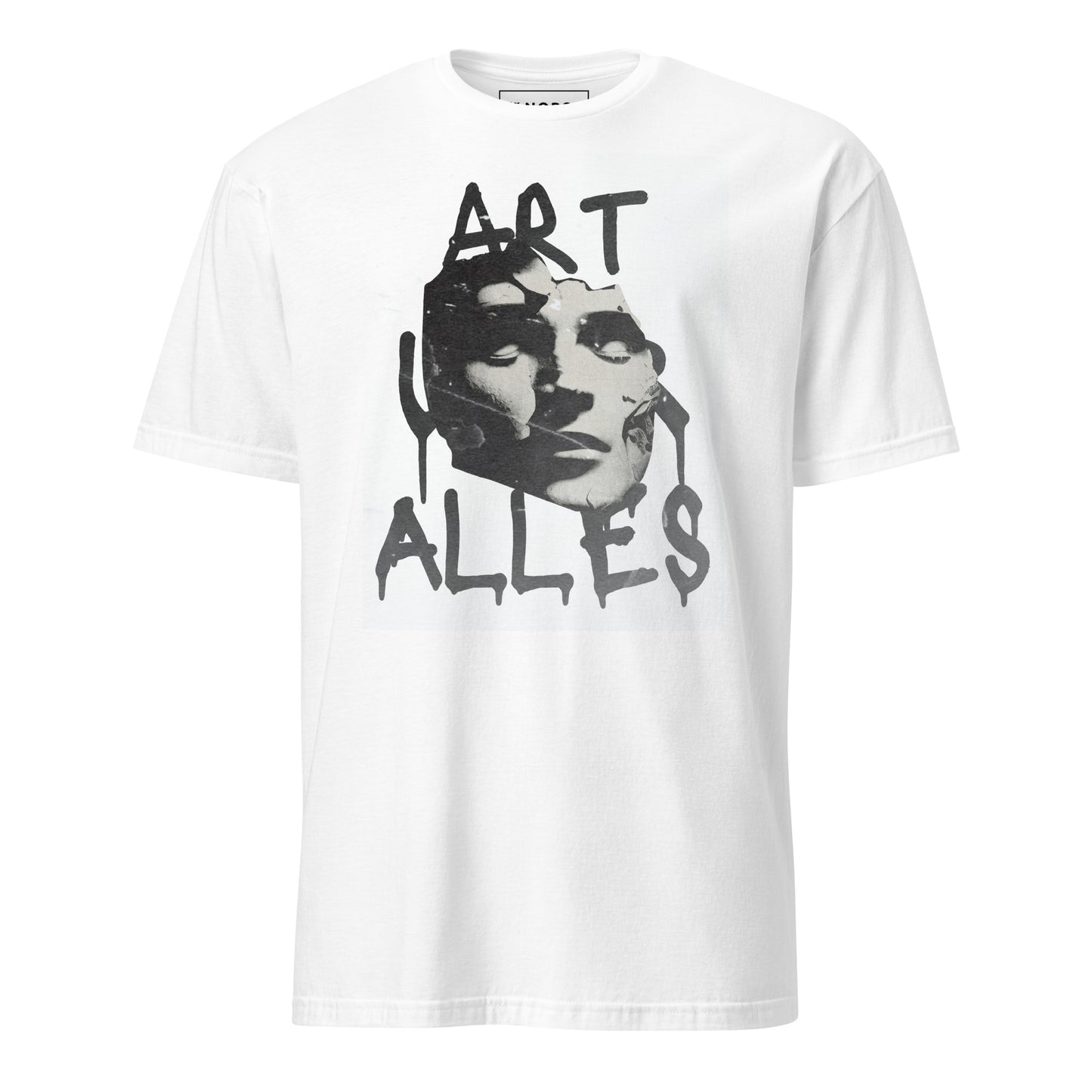 Λευκό Ανδρικό T-shirt - Άγαλμα Art Uber Alles