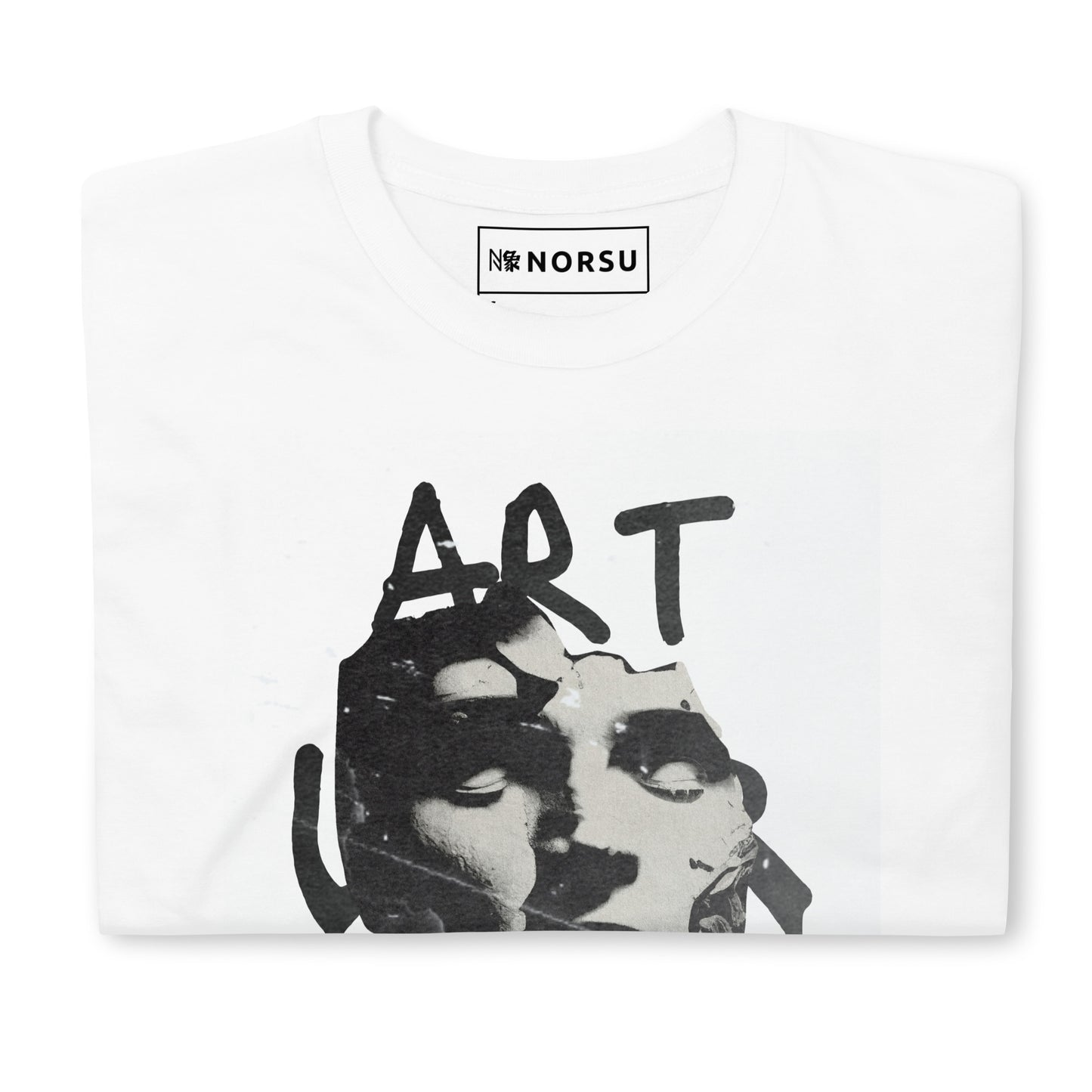 Λευκό Ανδρικό T-shirt - Άγαλμα Art Uber Alles