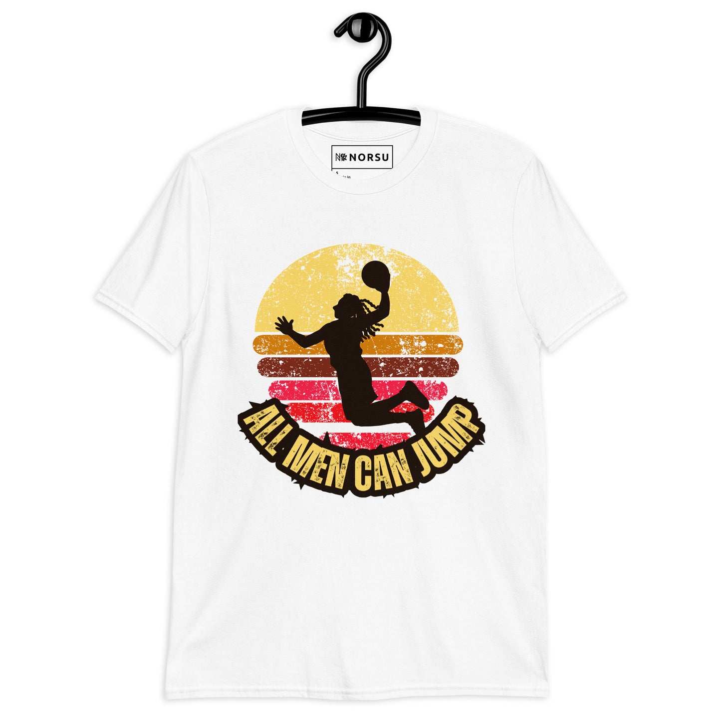 Λευκό Ανδρικό T-shirt - Μπάσκετ All Men Can Jump