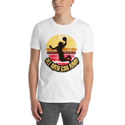 Λευκό Ανδρικό T-shirt - Μπάσκετ All Men Can Jump