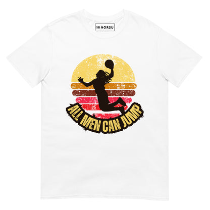 Λευκό Ανδρικό T-shirt - Μπάσκετ All Men Can Jump