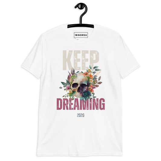 Λευκό Ανδρικό T-shirt - Νεκροκεφαλή Keep Dreaming