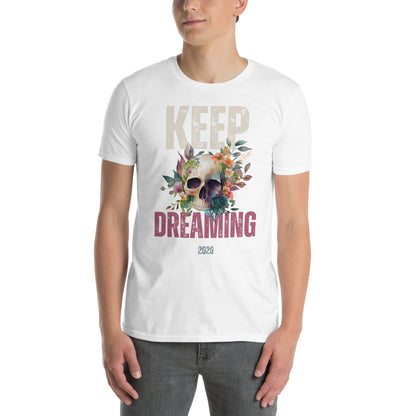 Λευκό Ανδρικό T-shirt - Νεκροκεφαλή Keep Dreaming