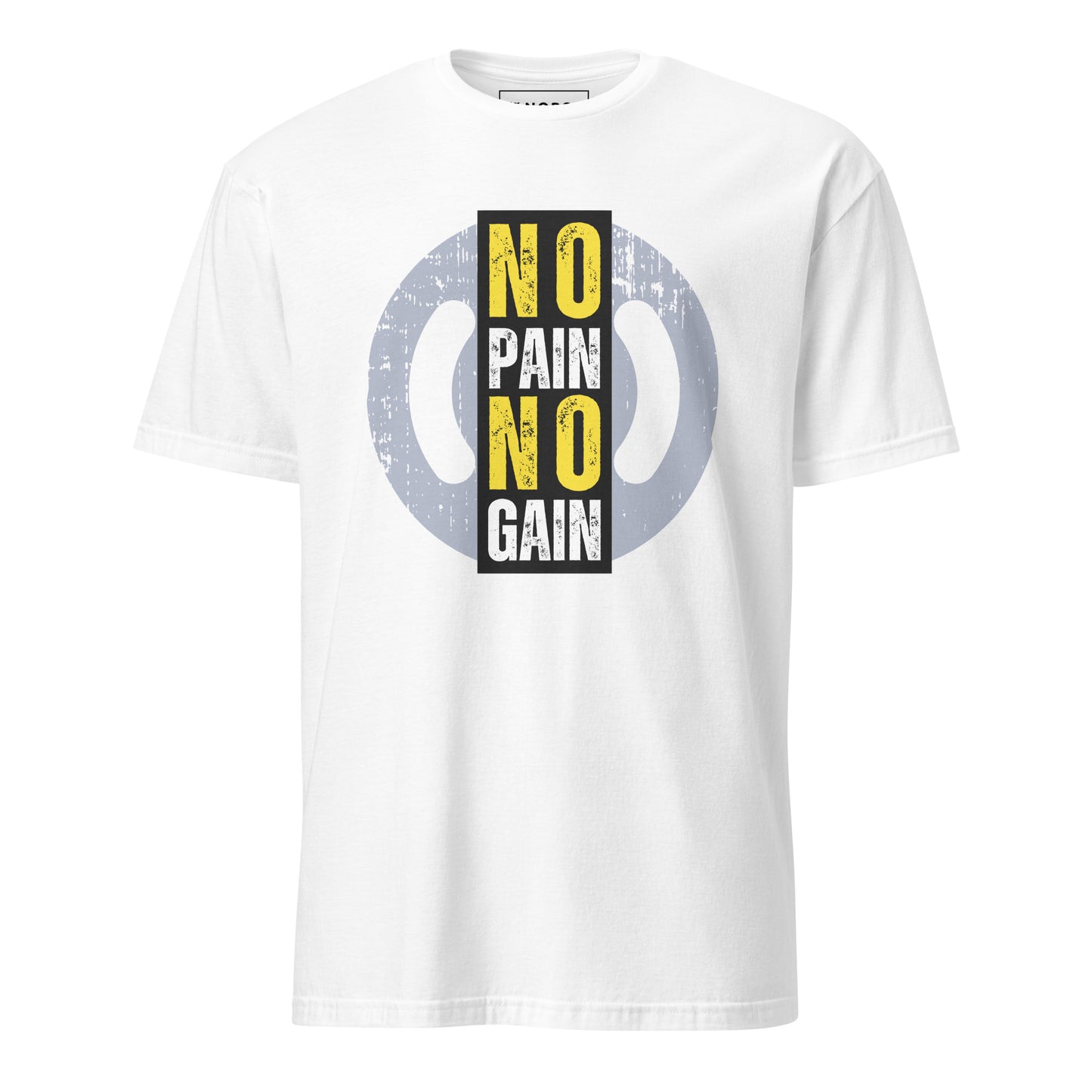 Λευκό Ανδρικό T-shirt - Γυμναστήριο No Pain No Gain