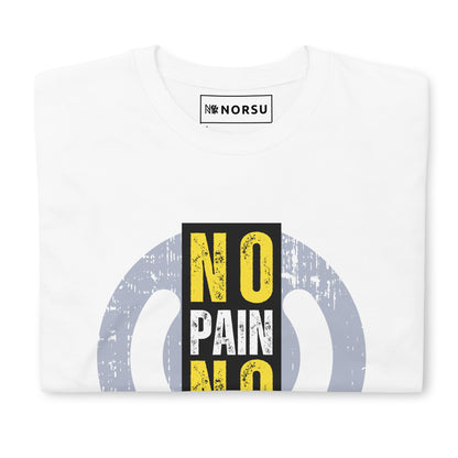 Λευκό Ανδρικό T-shirt - Γυμναστήριο No Pain No Gain