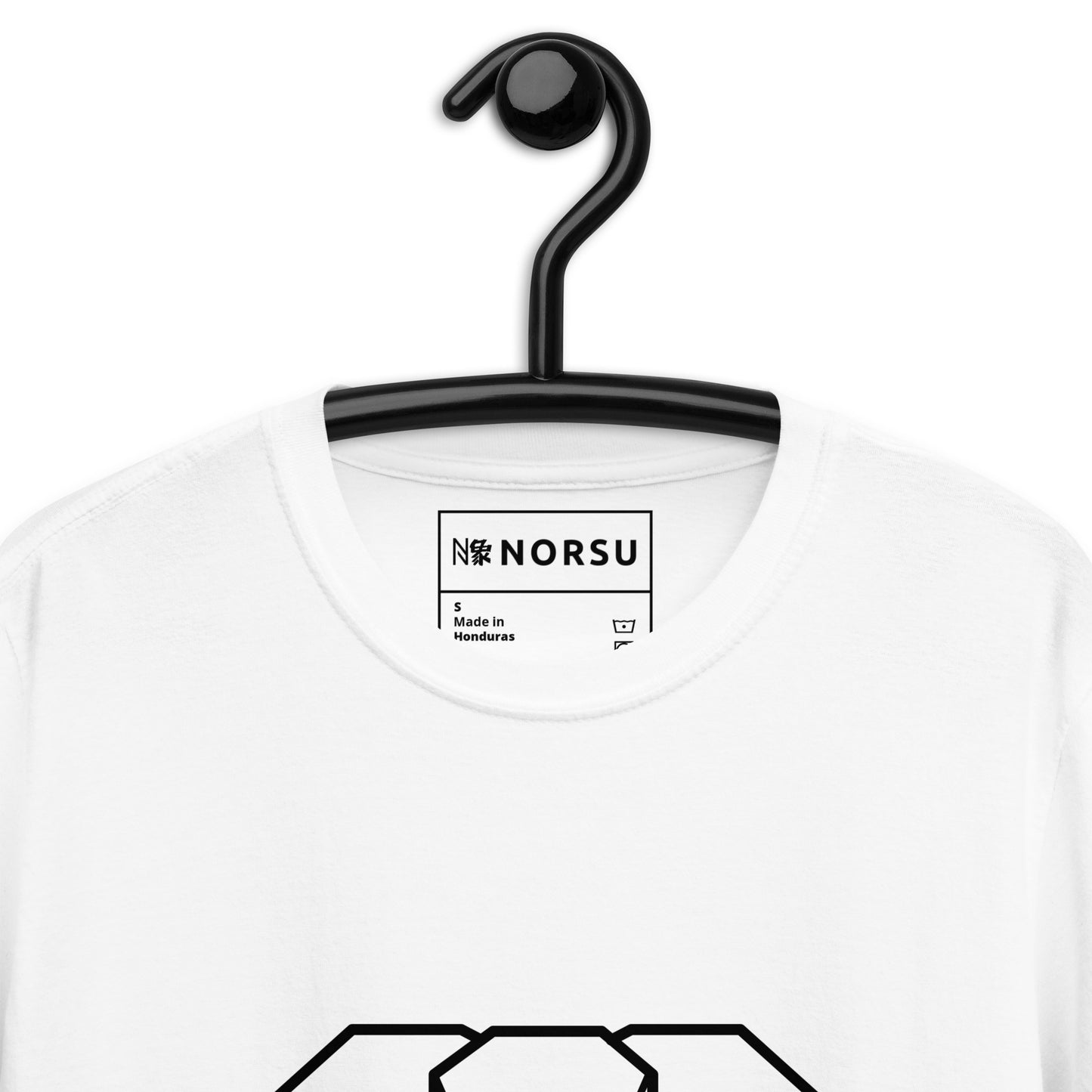 Λευκό Ανδρικό T-shirt - Ελέφαντας Μονόχρωμος Norsu